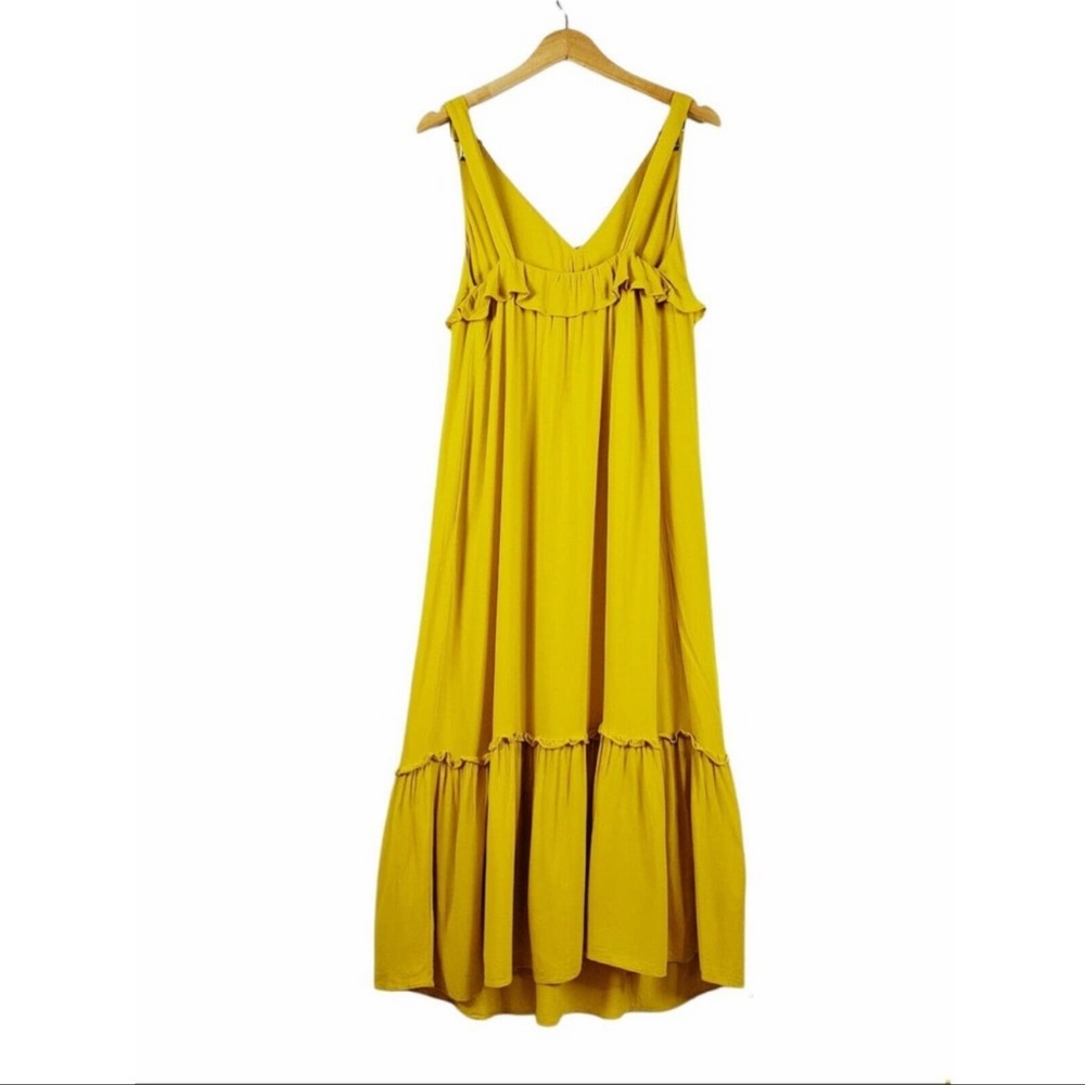 Who What Wear Yellow Ruffle Maxi Size Small - Picture 3 of 3
